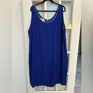 Vintage Judith Ann Creations 100% Silk Beaded Formal Gown Dress Plus Size 3X